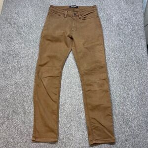 DU/ER Performance Pants Men's 29x30 Brown Slim Fit Stretch Work Casual